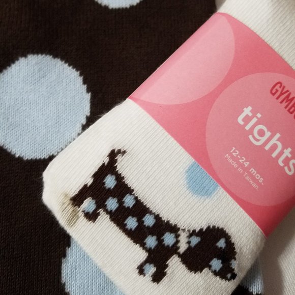 Gymboree Girls Best Friend 2T sweater Dress & 12-24 month tights spot NWT - Picture 2 of 2